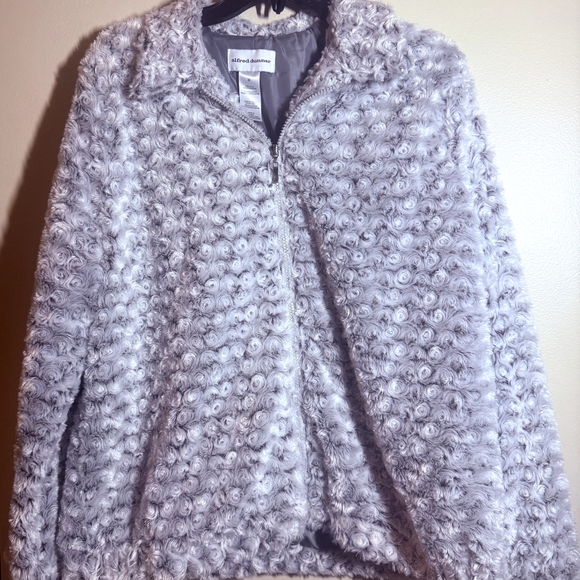 Alfred Dunner Jackets & Blazers - Elegant Women's Textured Teddy Jacket